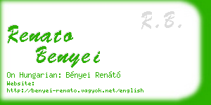 renato benyei business card