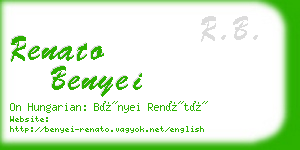 renato benyei business card